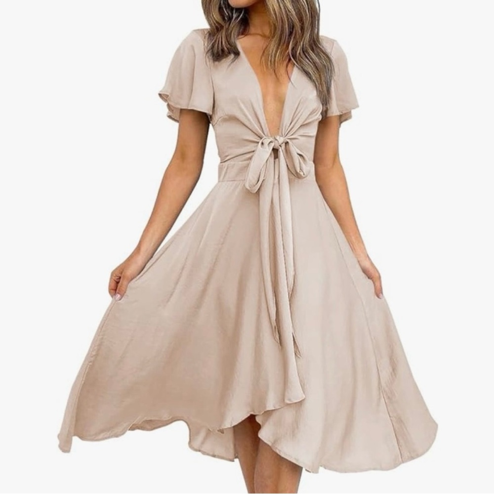 Tie front dress